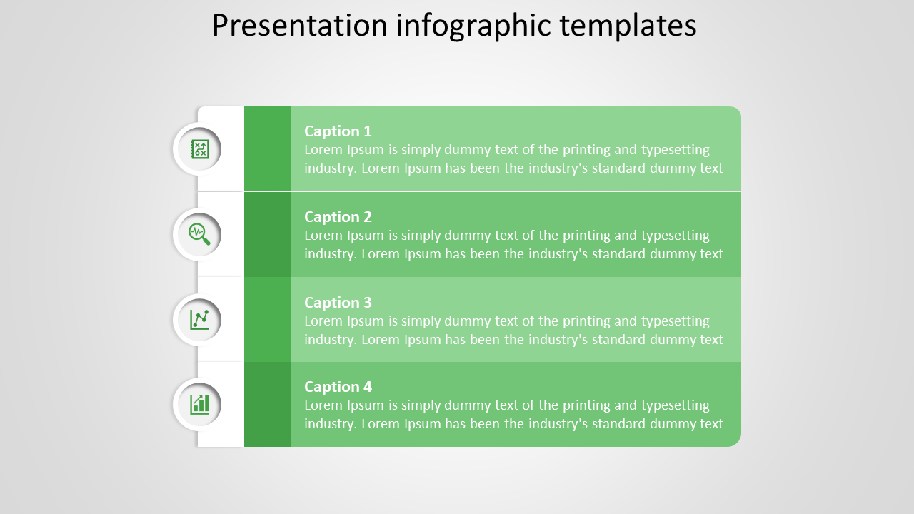 presentation infographic templates-green